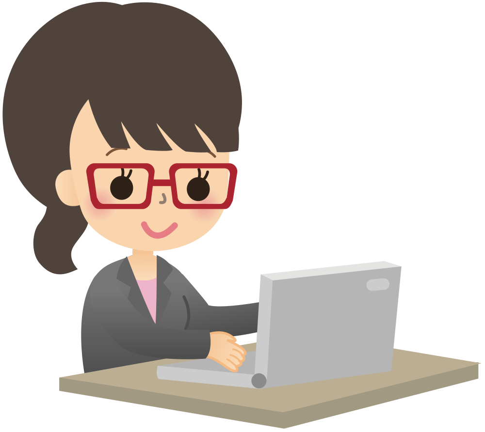 OnlineLabels Clip Art - Female Computer User (#8)